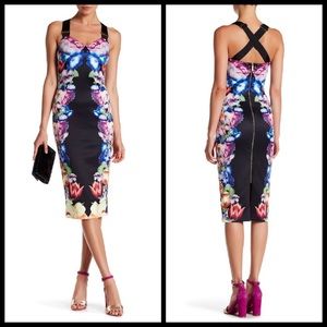 Ted Baker Floral Bodycon Midi Dress